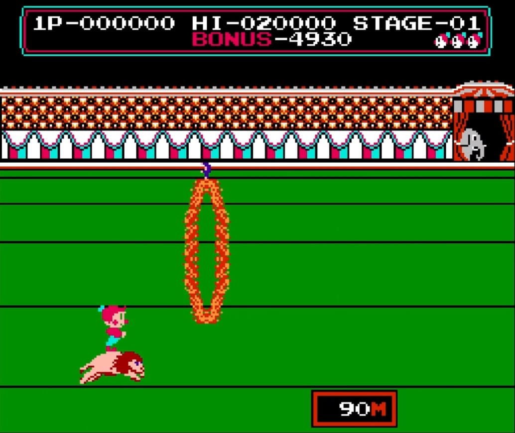 Circus Charlie - геймплей игры Dendy\NES